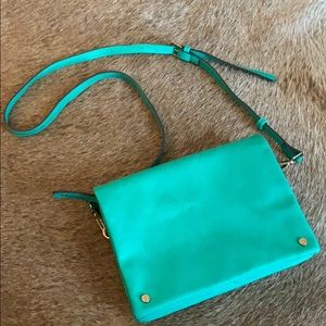 Street Level jade vegan leather crossbody bag
